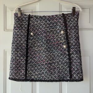 Jason Wu multicolor metallic tweed skirt size M *Flaw*